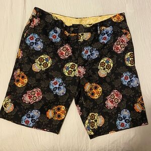 Loudmouth brand Colorful Skull Pattern Men's Shorts